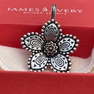 James Avery Beaded festive flower pendant